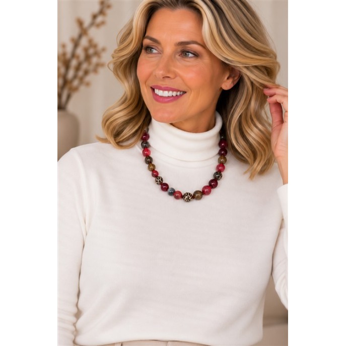 Bijoux Ketting kort 8123581 rood mix